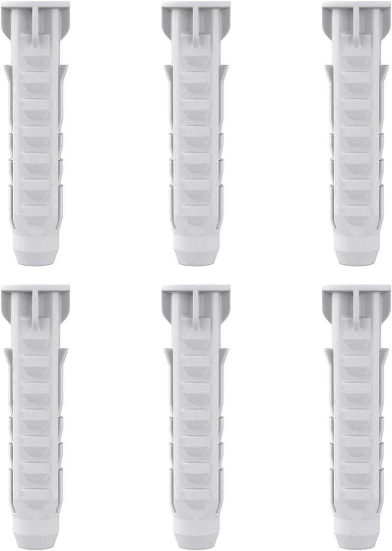 USX MOUNT Concrete Wall Anchors for TV Wall Mount Installation Suitable for Concrete or Brick Wall Installation Durable Plastic Anchor Bolts 10X50mm White 6pcs XAS705 by - Image 1
